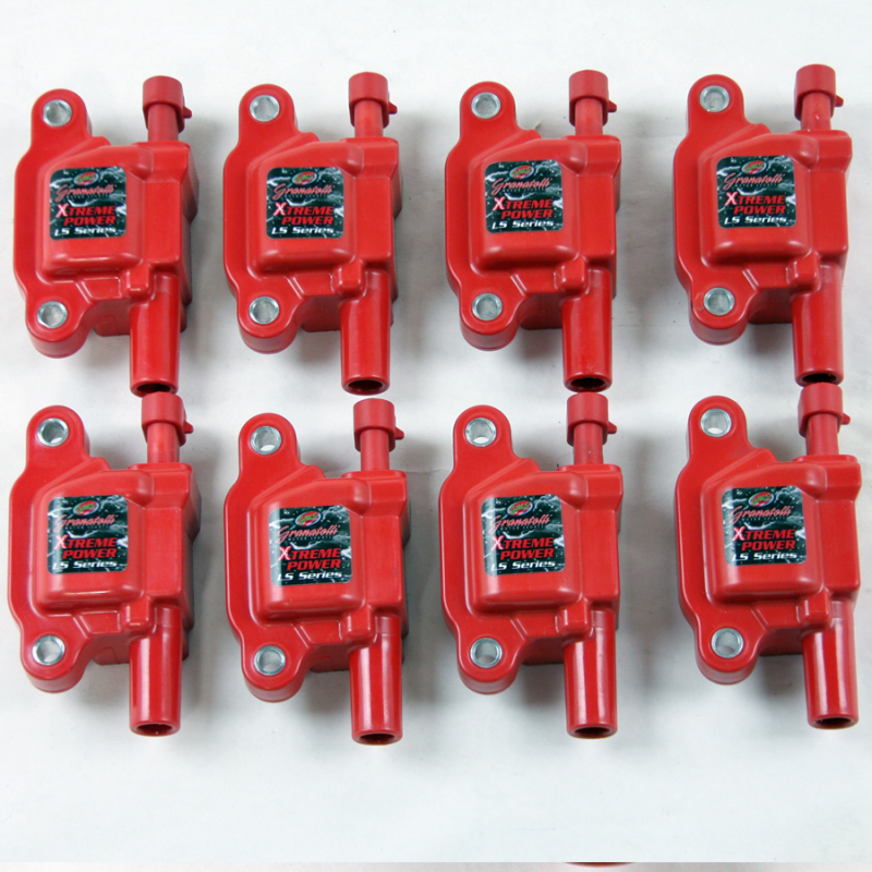 Chevrolet Corvette C7 Ignition Coil Packs (8) - Granatelli Motor Sports - 80KV GM LT Series - Red - `14-`23 Chevrolet Corvette C7 Ignition Coil Packs (8) - Granatelli Motor Sports - 80KV GM LT Series - Red - `14-`23
